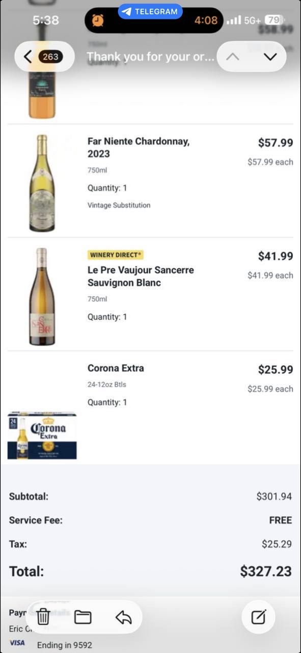 Total Wine Receipt